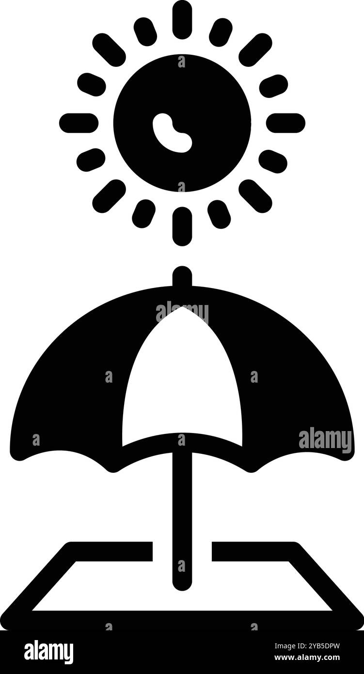 Symbol für Schutz, uv-Schutz Stock Vektor