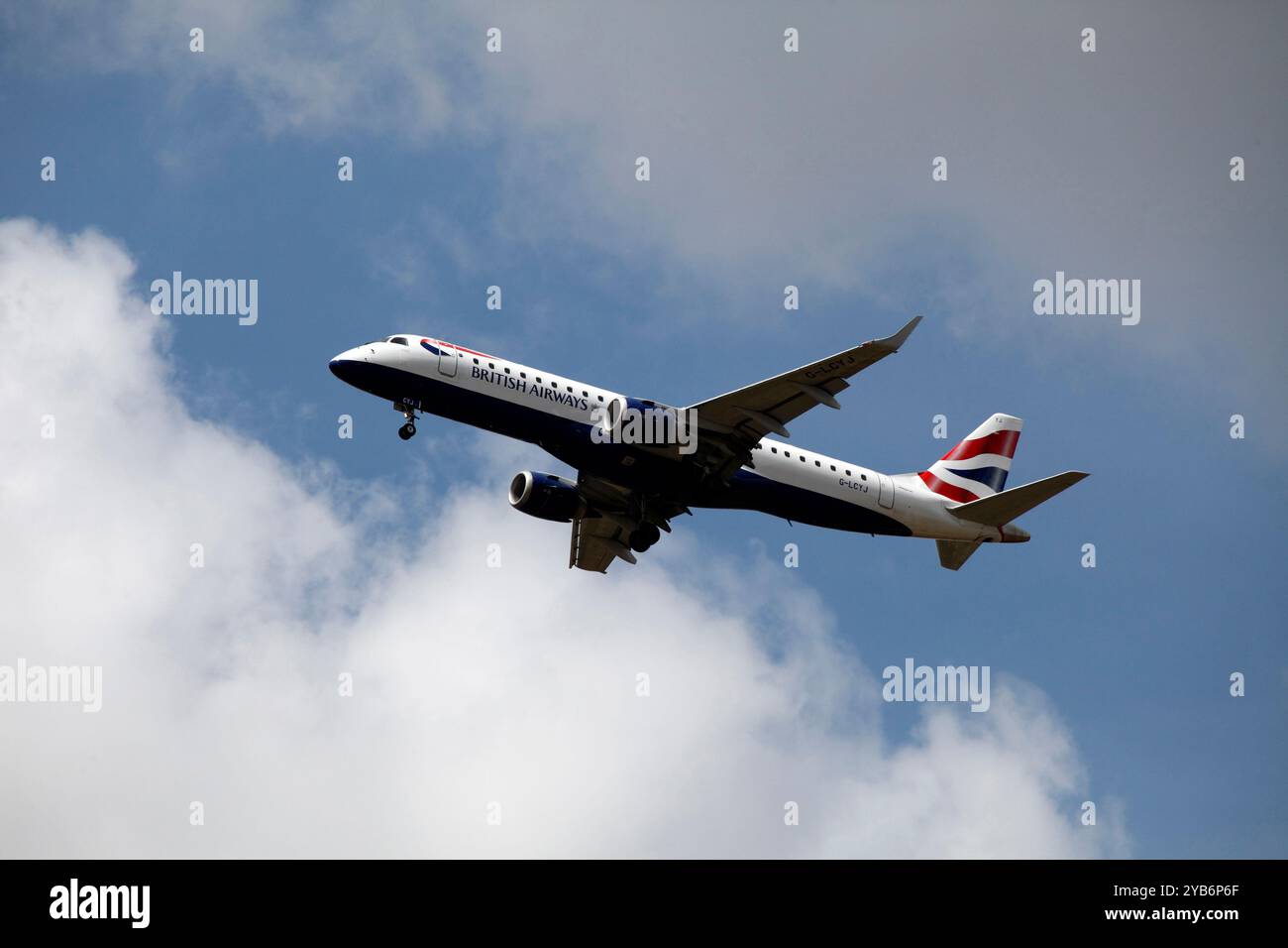 G-LCYJ, Embraer E190SR, BA CityFlyer, British Airways, Stockfoto
