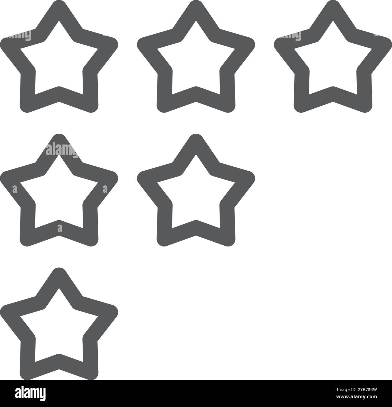 Sternensymbol. Bewertungssymbol. Feedback-Zeichen Stock Vektor