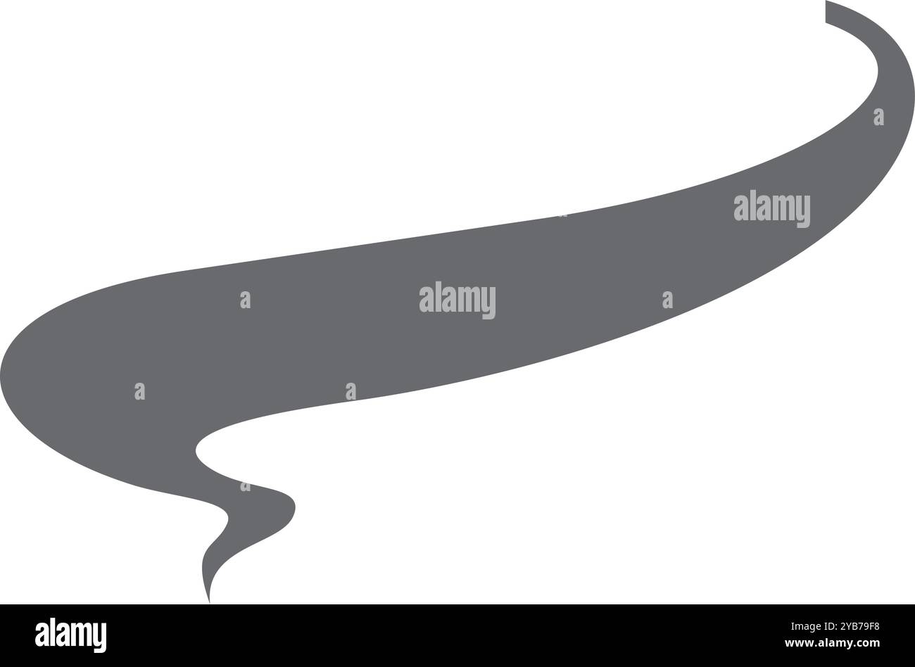 Unterstreichen Sie das Ende. Handgezeichneter Swoosh mit schwarzer Tinte Stock Vektor