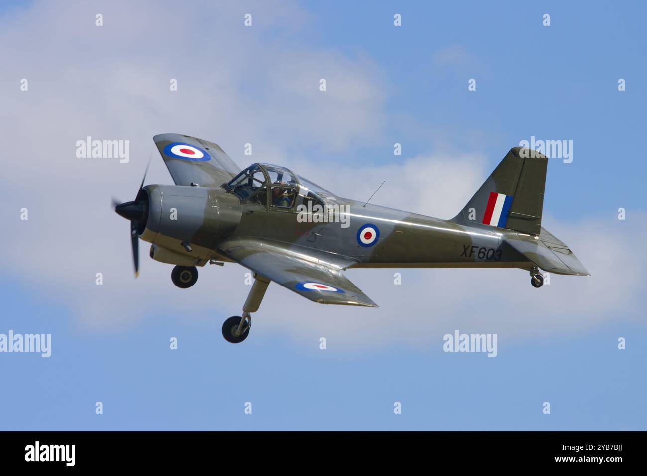 Percival Provost, S.56, T1, Ausbildungsflugzeug der 1950er Jahre im Flug Stockfoto