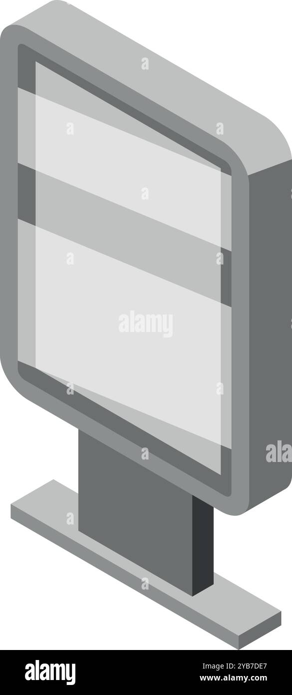 Werbung Straßenanzeige isometrisches Outdoor City Element Stock Vektor