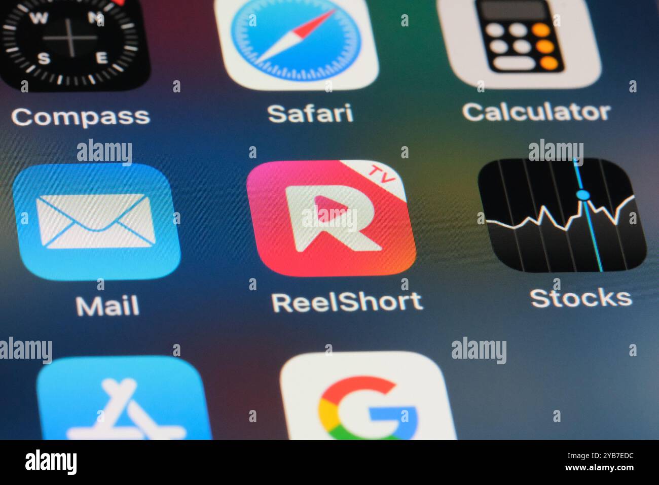 Logo des ReelShort App-Symbols. Streaming-Plattform Stockfoto
