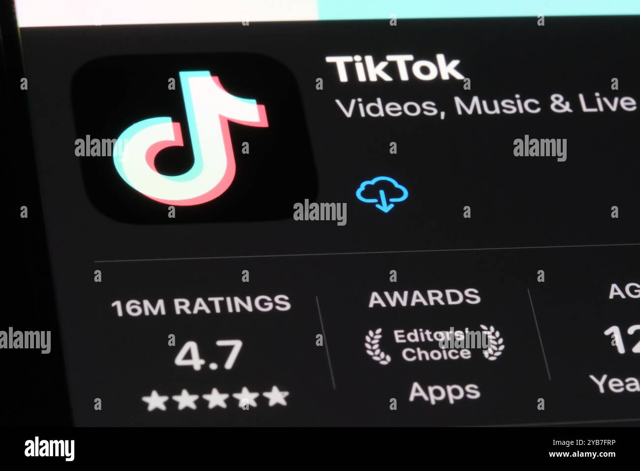 TikTok App-Symbol und Markenlogo Stockfoto