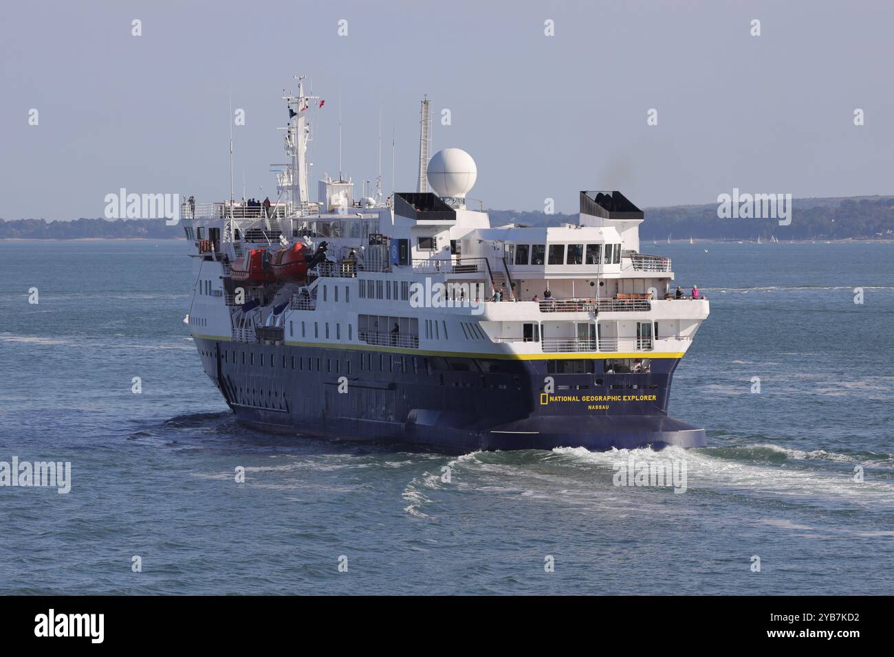 Die Lindblad Expeditions Passagierkreuzfahrt MS NATIONAL GEOGRAPHIC EXPLORER startet in der Stadt Stockfoto
