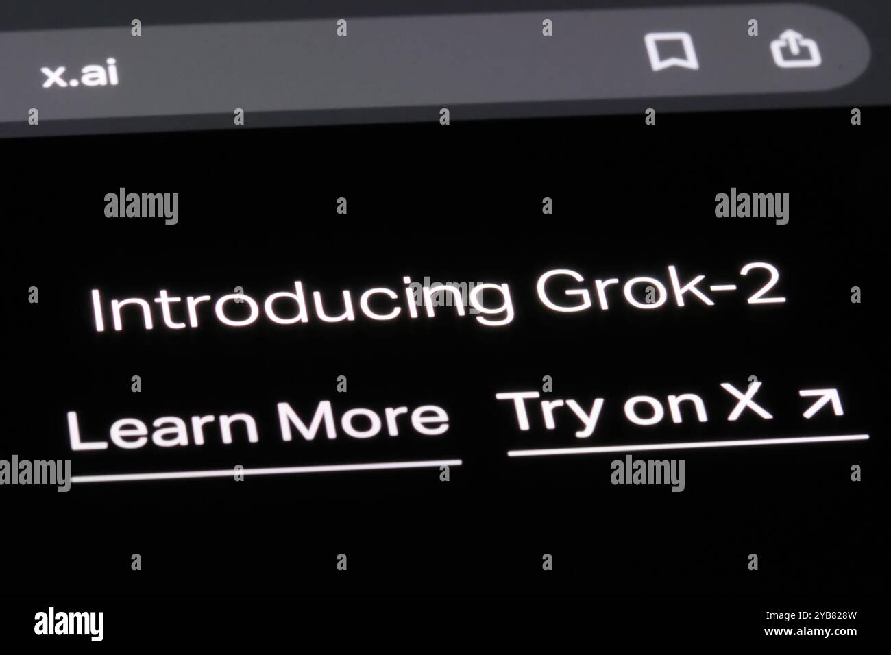 Shanghai, China-20. August 2024: Grok-2 AI-Sprachmodell Stockfoto