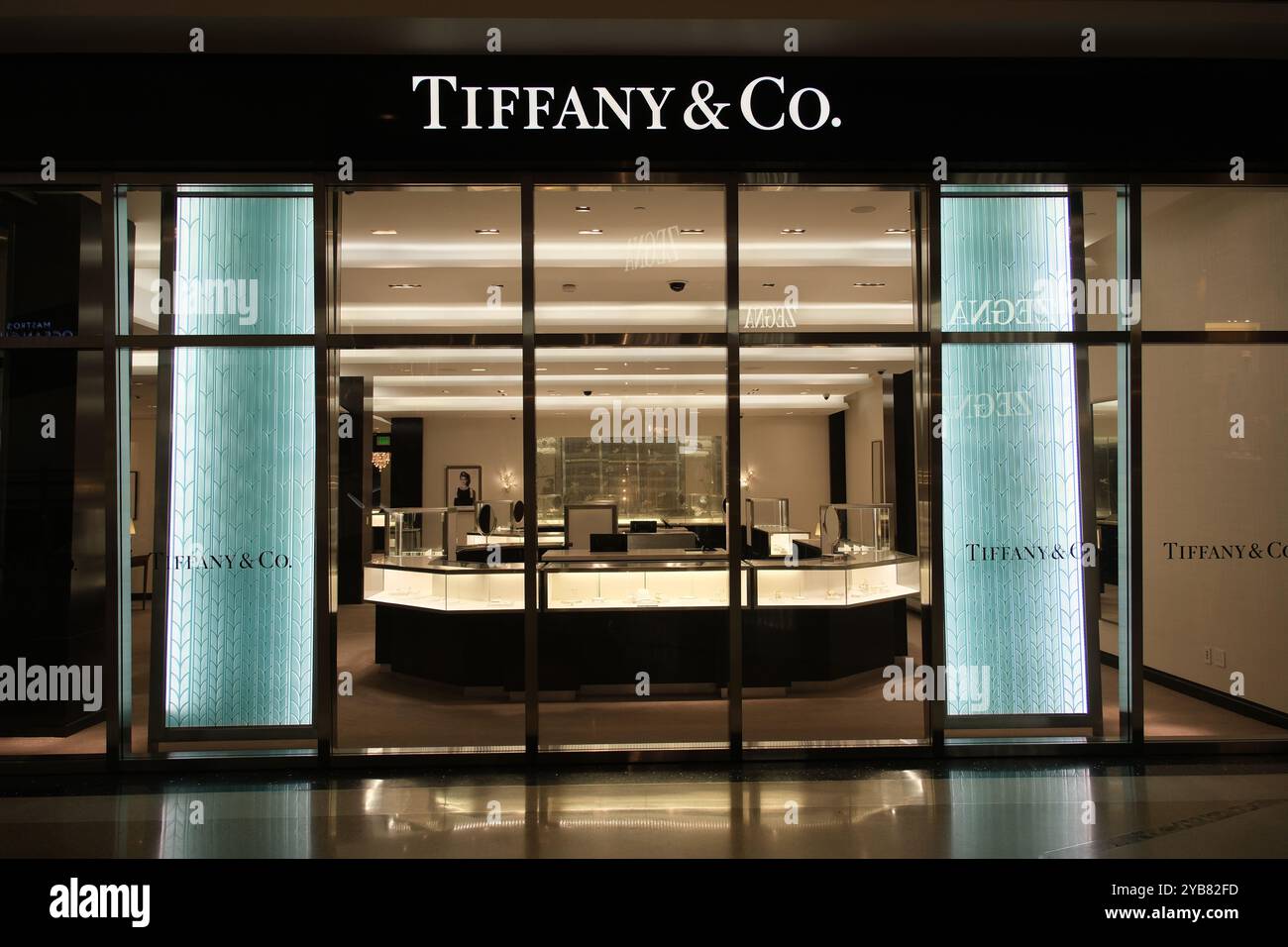 Las Vegas, Nevada, USA - 17. Juni 2024: Tiffany Einzelhandel Stockfoto