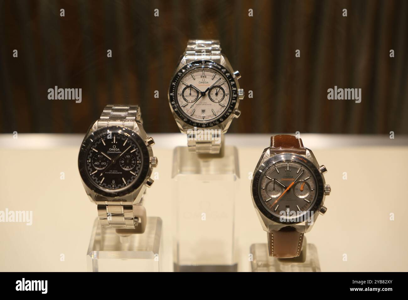 Las Vegas, Nevada, USA – 17. Juni 2024: Omega Luxusuhrenprodukt im Geschäft Stockfoto