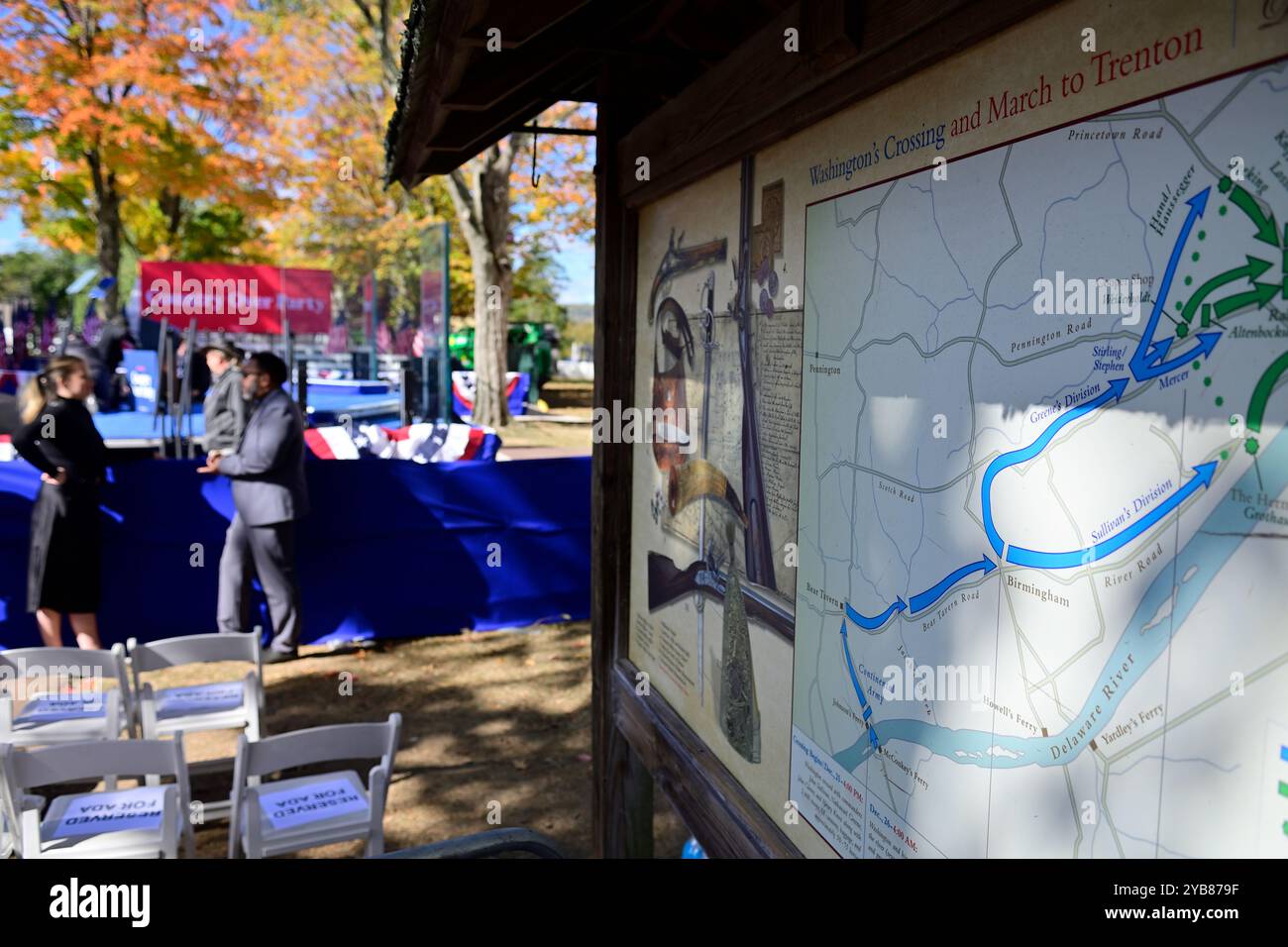 16. Oktober 2024 Kamala Harris Kampagnenveranstaltung in Bucks County, PA, USA Credit: OOgImages/Alamy Live News Stockfoto