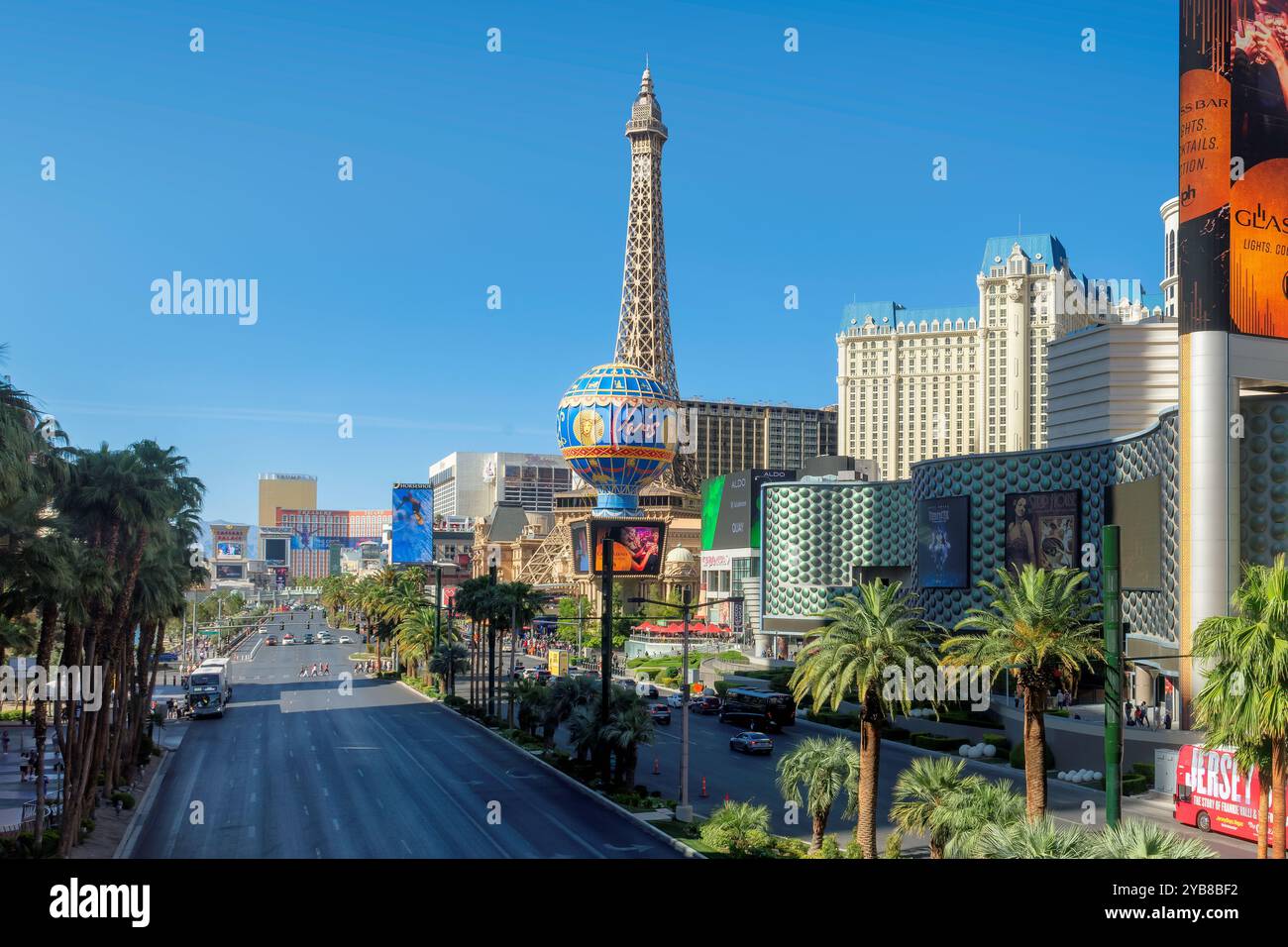 Las Vegas Strip bei Sonnenuntergang in Las Vegas, Nevada Stockfoto