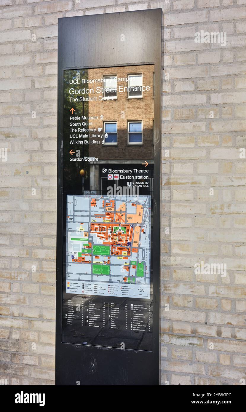 University College (UCL), Bloomsbury Campus, University of London, Gordon Street Entrance, England. Stockfoto