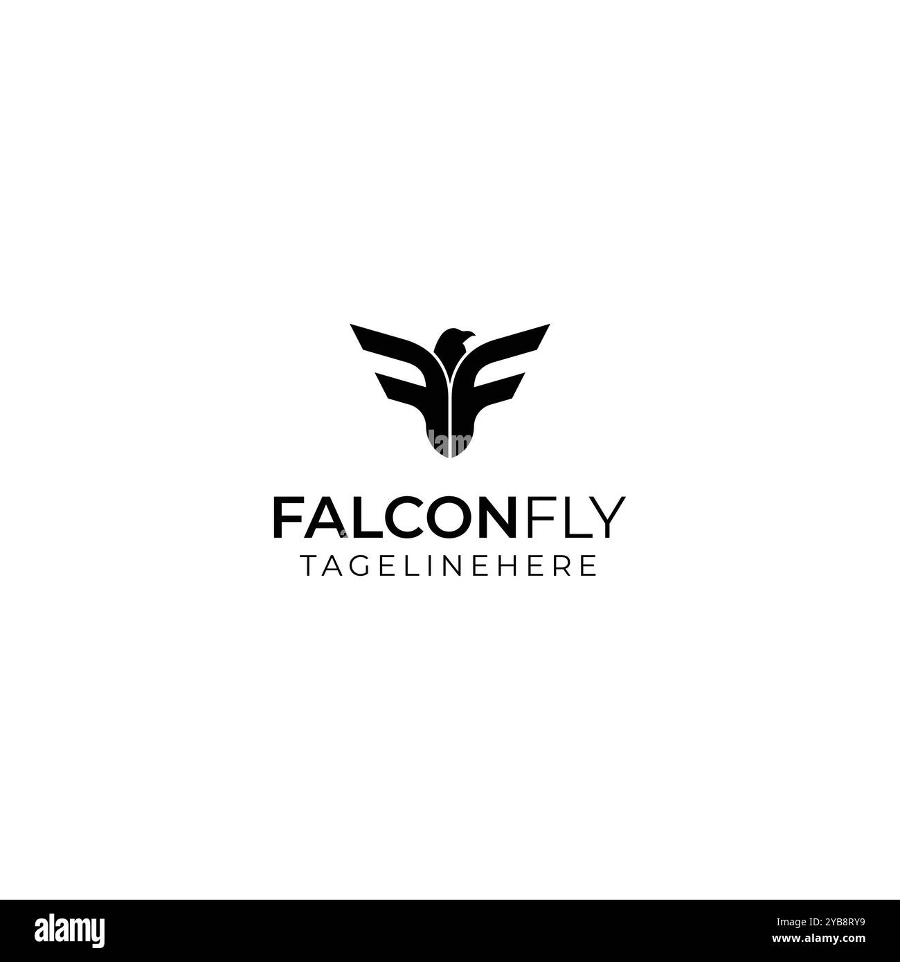 Falcon Logo-Designvorlage. Adlervektorsymbol. Adlervektor Stock Vektor