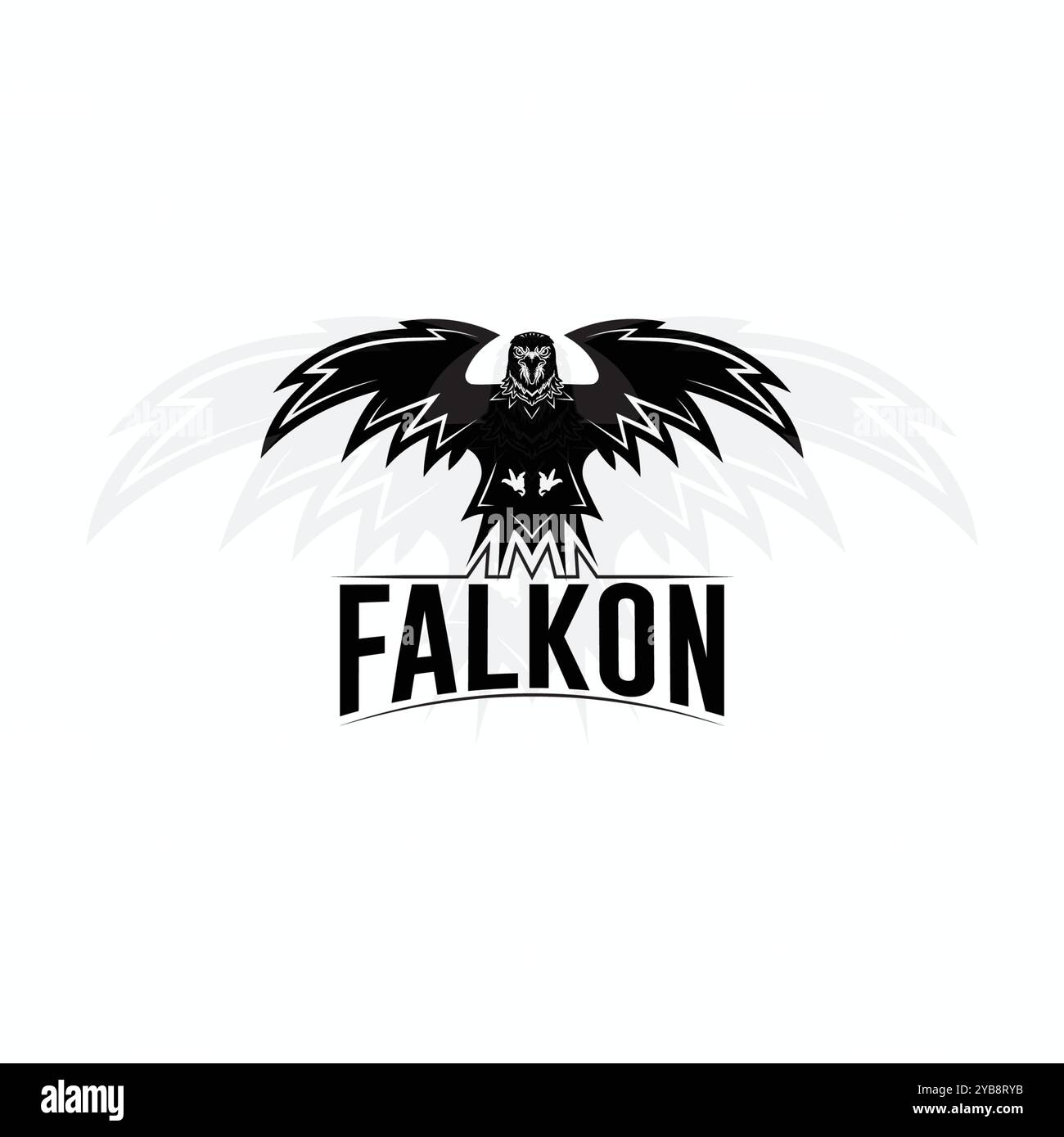Falcon Logo-Designvorlage. Adlervektorsymbol. Adlervektorsymbol Stock Vektor