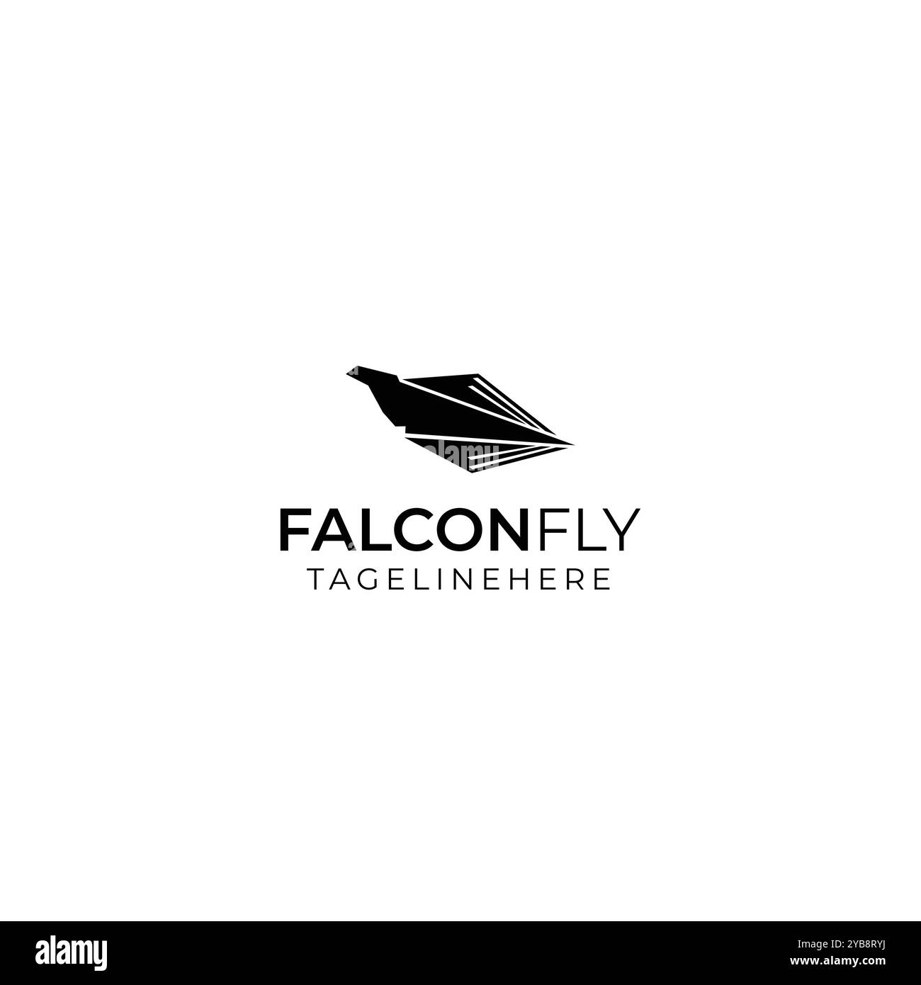 Falcon Logo-Designvorlage. Adlervektorsymbol. Adlervektor Stock Vektor