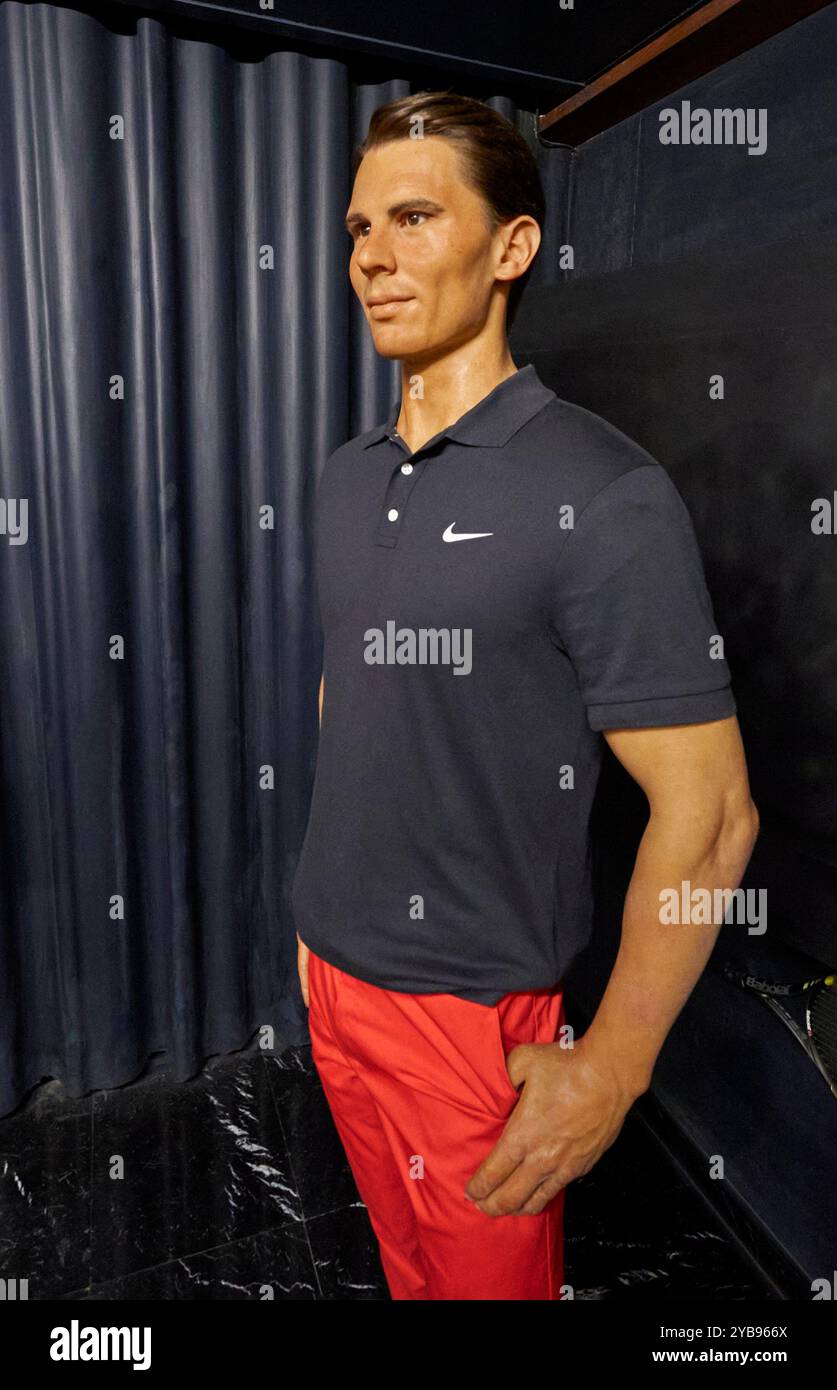 Rafael Nadal Wachsfigur im Madame Tussauds Museum in Madrid Stockfoto