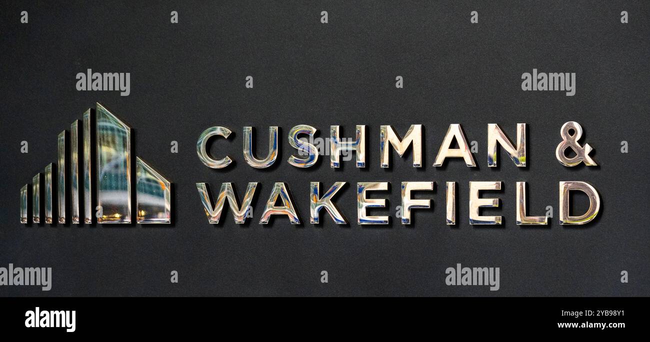 Cushman & Wakefield Schild in Manhattan NYC Stockfoto