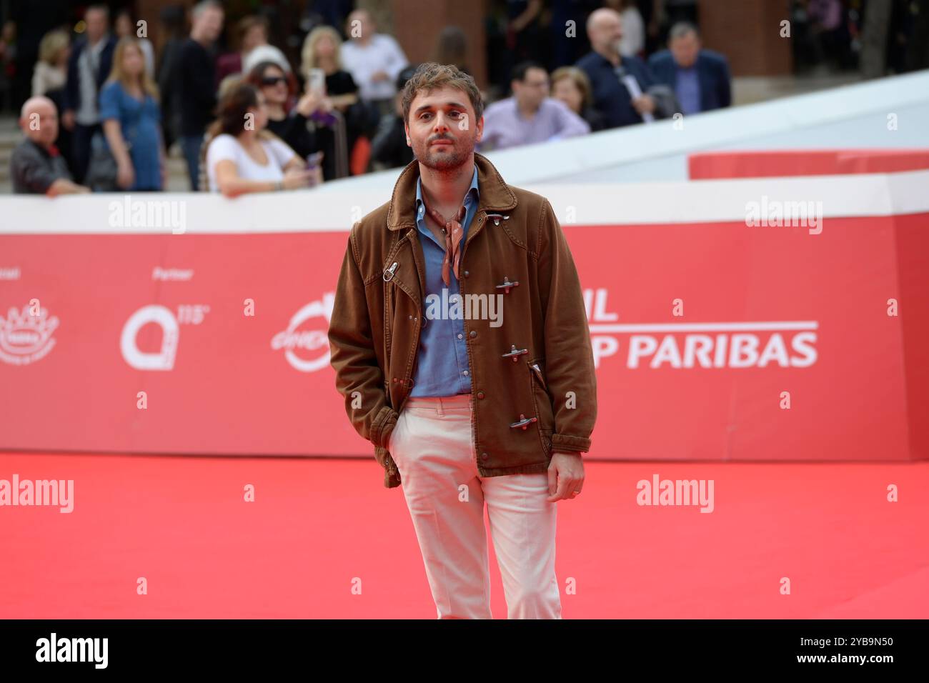 Rom, Italien. Oktober 2024. Flavio Furno besucht den roten Teppich des Films „Marko Polo“ beim Rome Film fest 2024 im Auditroium Parco della Musica. Quelle: SOPA Images Limited/Alamy Live News Stockfoto