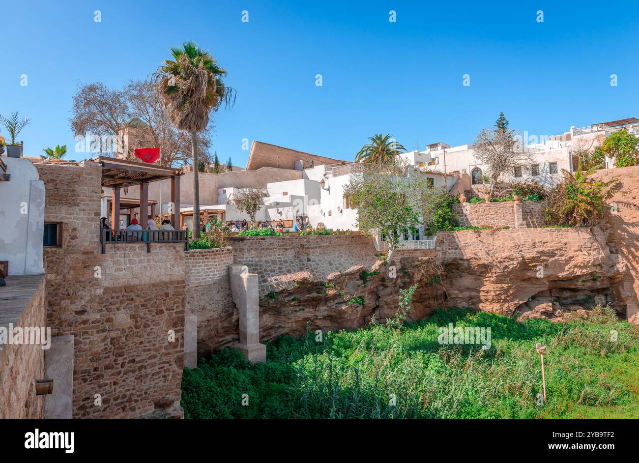 Blick auf die Kasbah der Udayas in Rabat, Marokko. Stockfoto