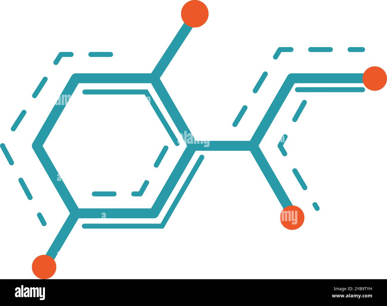 Farbsymbol für chemische Zellen. Logo für wissenschaftliche Forschung Stock Vektor