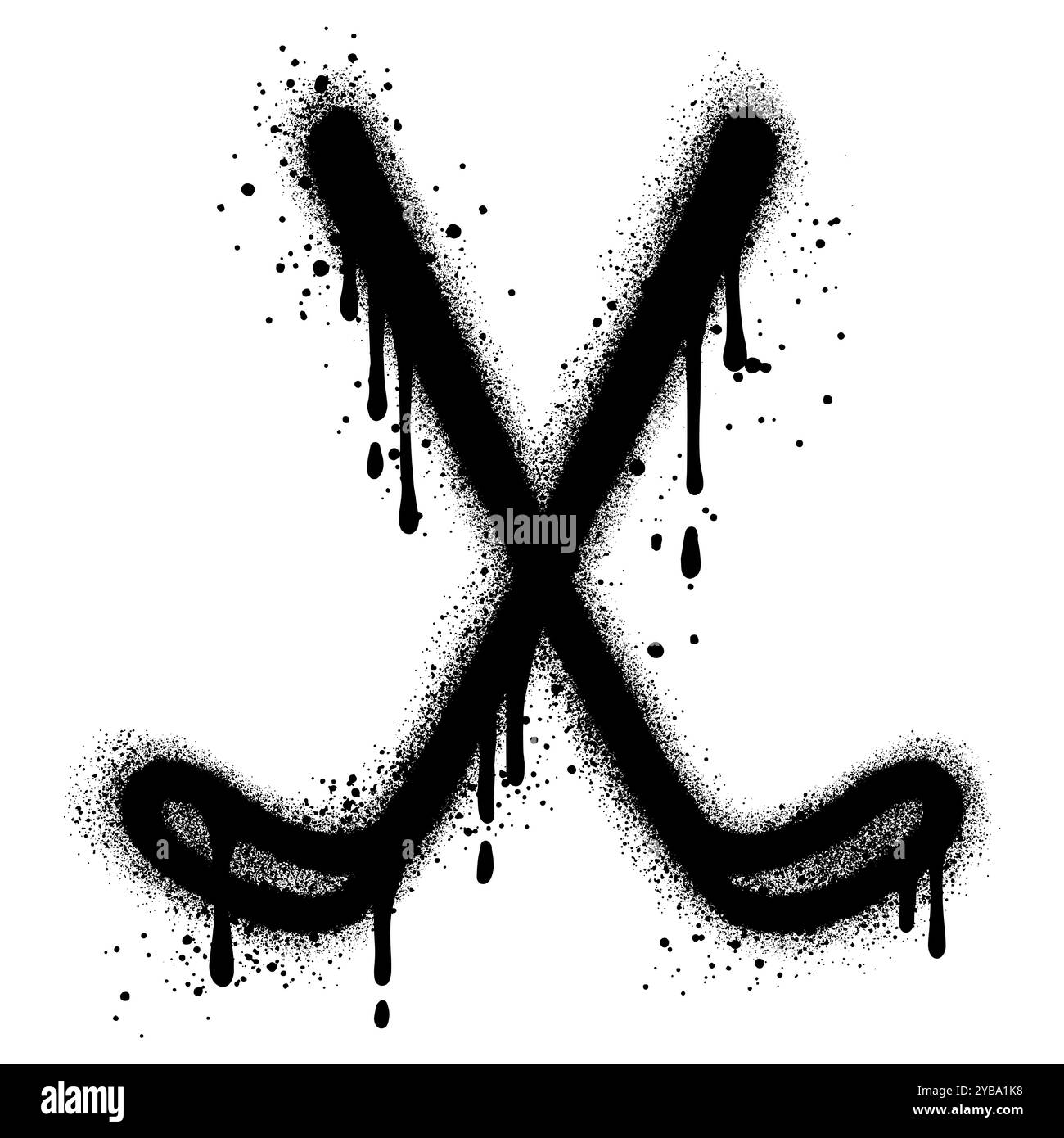 Graffiti-Eishockey, isoliert mit weißem Hintergrund. Stock Vektor