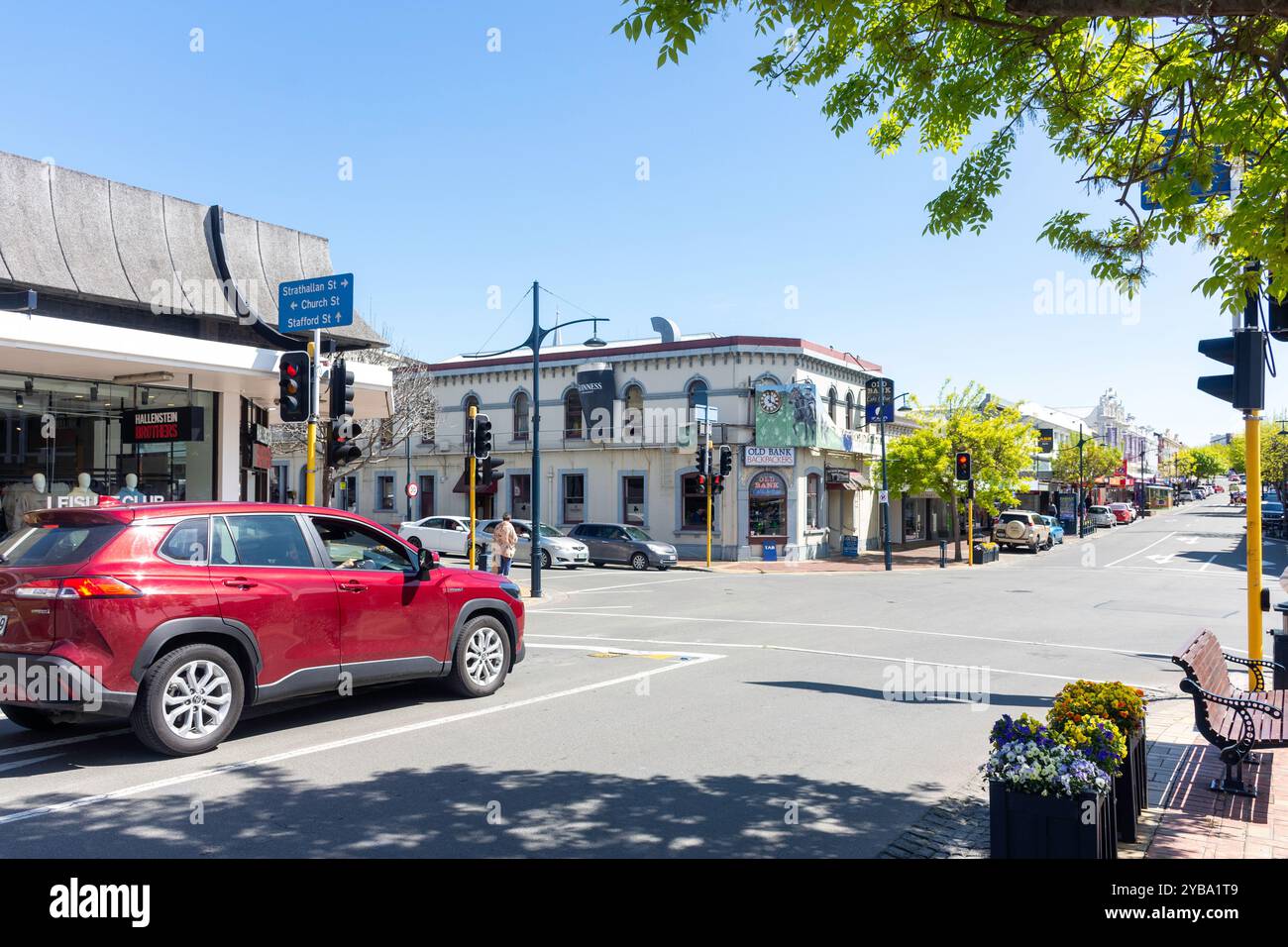 Stafford Street, Timaru (Te Tihi-o-Maru), Canterbury, Südinsel, Neuseeland Stockfoto