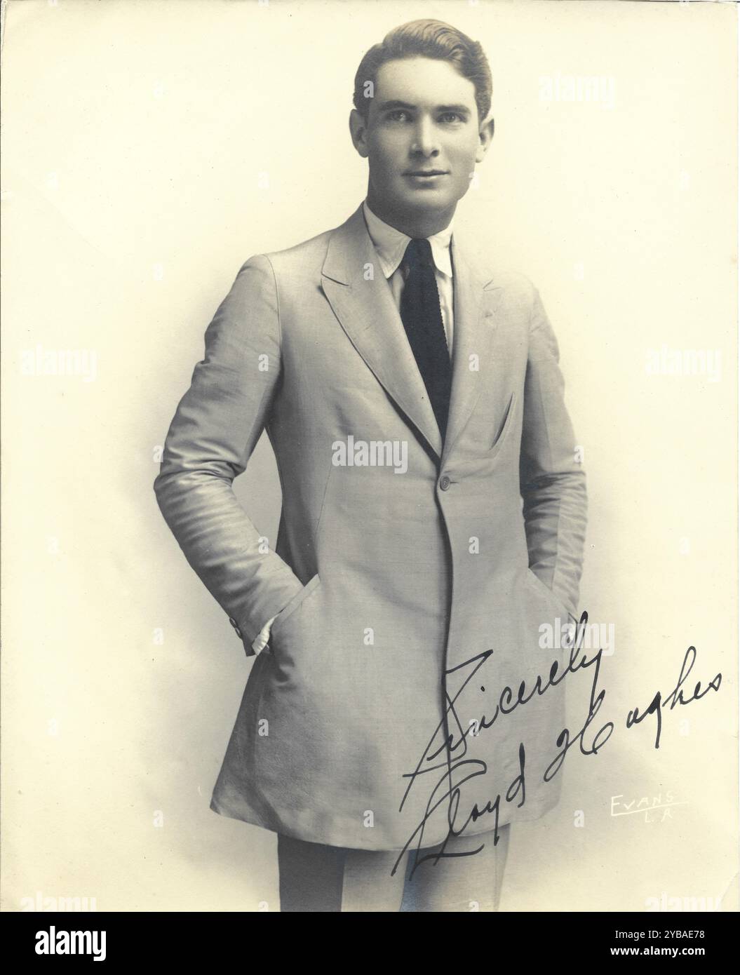 Lloyd Hughes amerikanischer Schauspieler und Stummfilmstar. Stockfoto