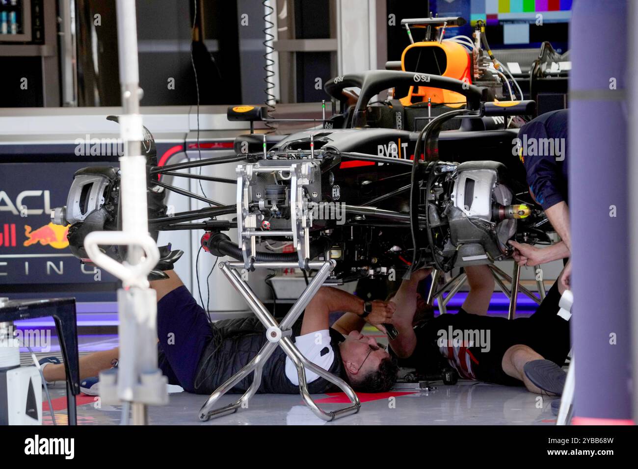 Austin, USA. Oktober 2024. Oracle Red Bull Racing Garage während des Formel-1-Grand Prix 2024 von Pirelli United States, der auf dem Circuit of Americas in Austin, TX (USA), stattfinden soll 18.-20. September 2024 Credit: Alessio de Marco/Alamy Live News Stockfoto