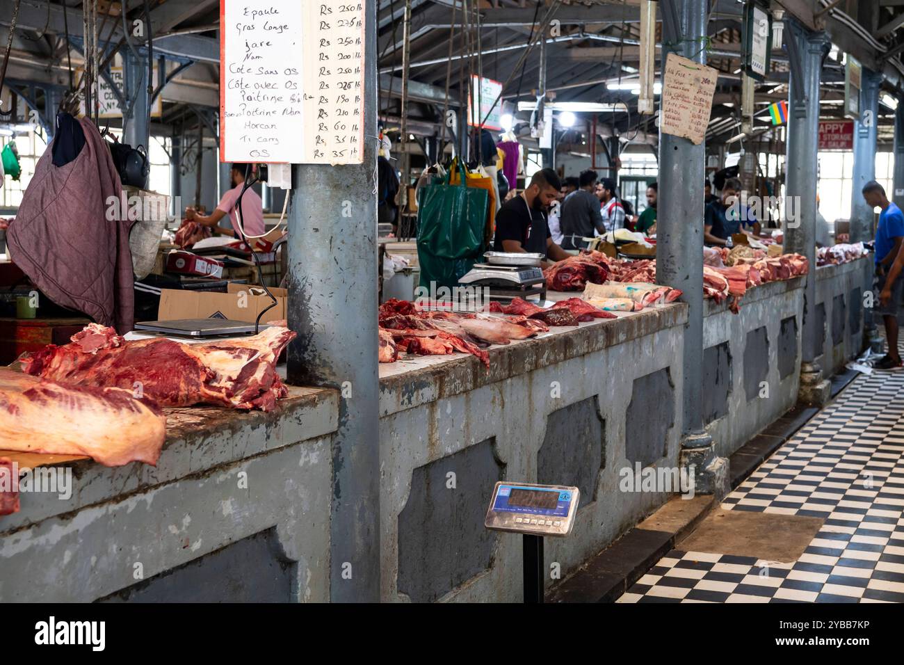 Markt, Halle für Fleisch, Port Louis, Indischer Ozean, Insel, Mauritius, Afrika mcpins *** Market, Hall for Meat, Port Louis, Indischer Ozean, Insel, Ma Stockfoto