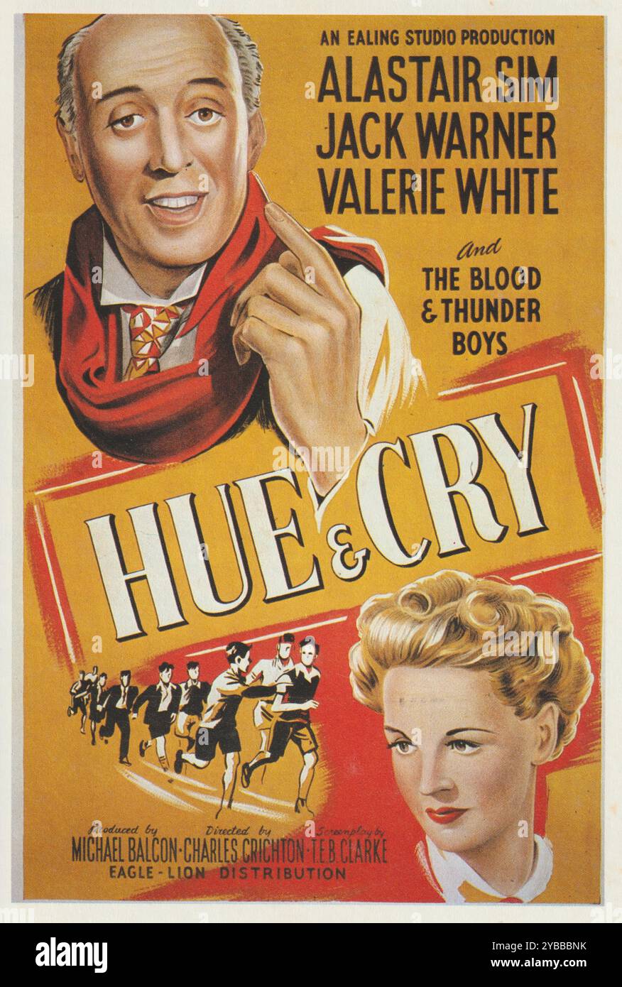 Hue And Cry Original British Film Poster Ealing Studios Michael Balcon General Film Distributors, 1947 Stockfoto