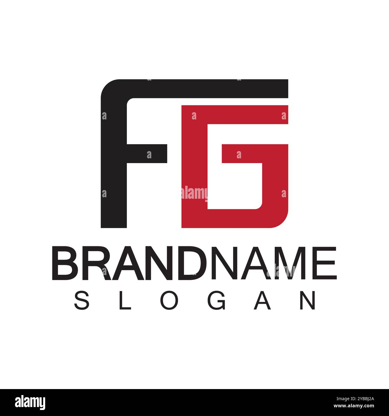 Designvorlage für FG- oder GF-Logos Stock Vektor
