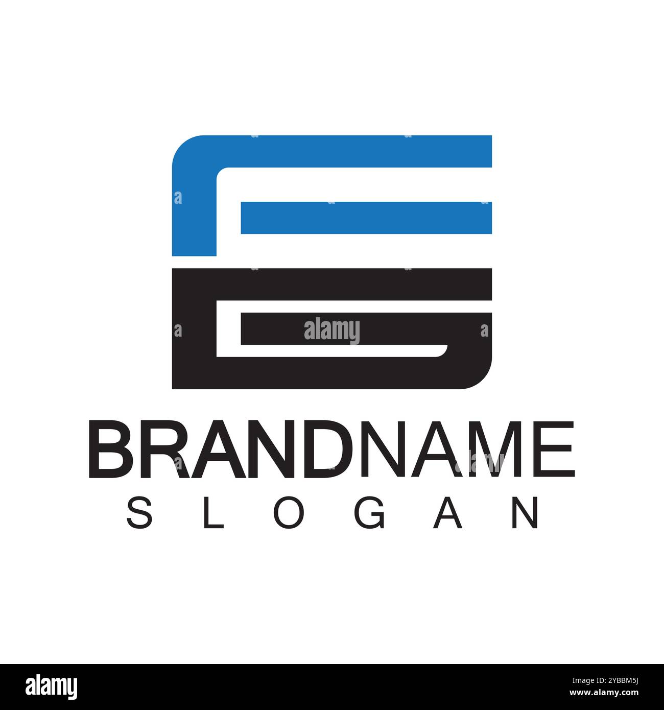 Designvorlage für FG- oder GF-Logos Stock Vektor