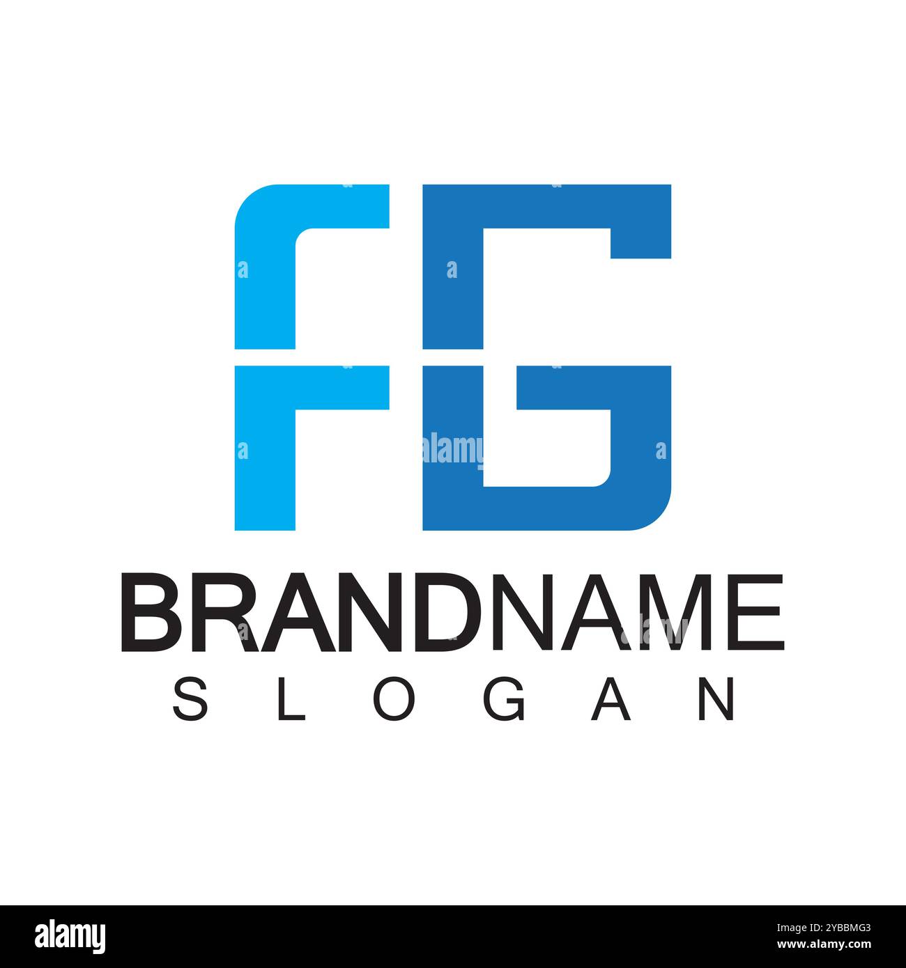 Designvorlage für FG- oder GF-Logos Stock Vektor