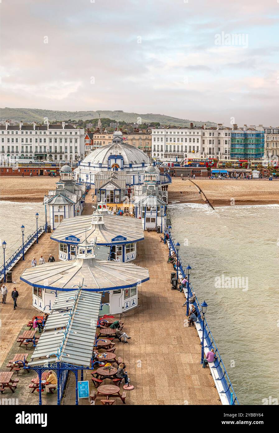 Historischer Eastbourne Pier in East Sussex, England Stockfoto