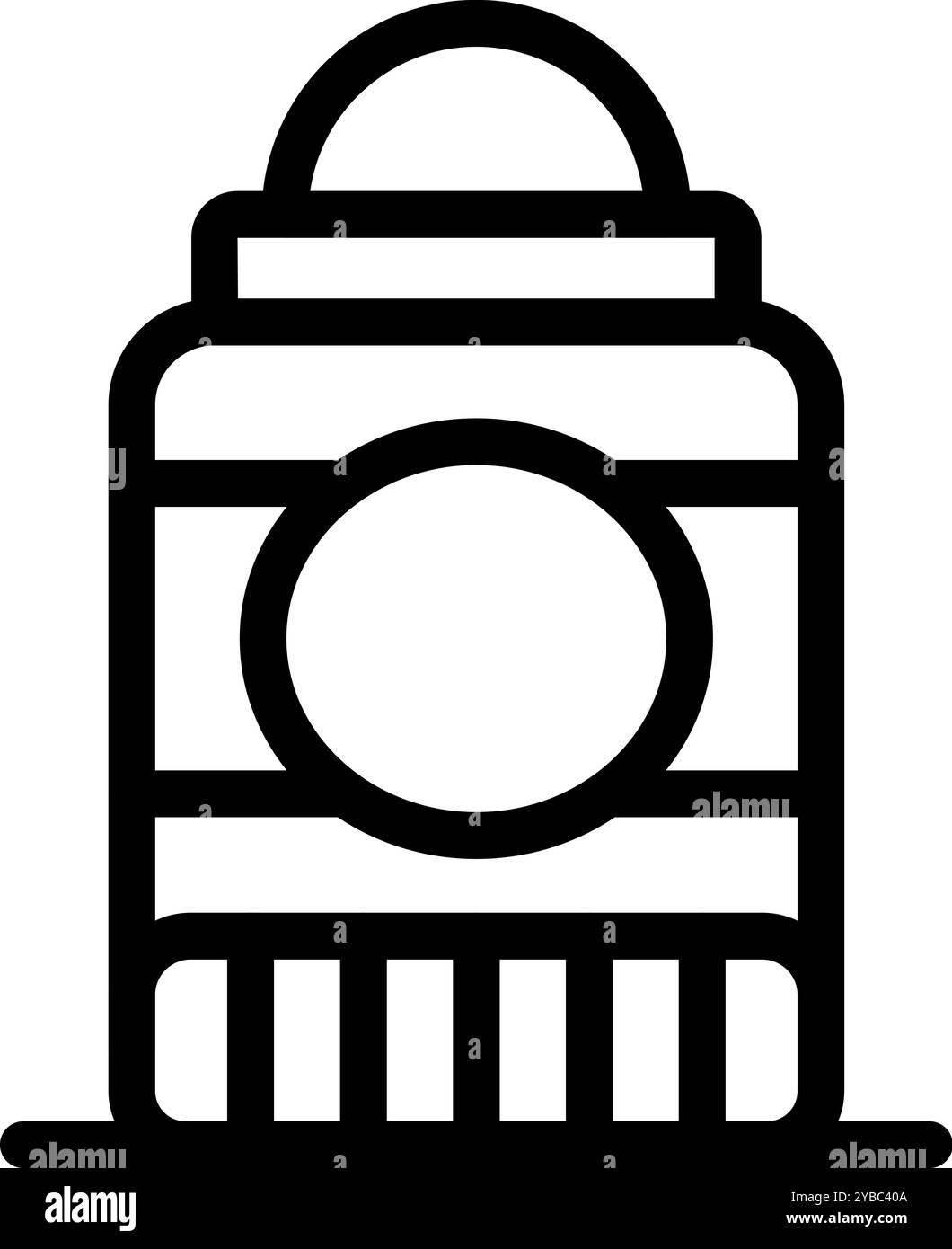 Einfaches schwarz-weißes Symbol eines festen Antitranspirant-Deodorant-Sticks mit leerem Etikett für Achselhöhlen Stock Vektor