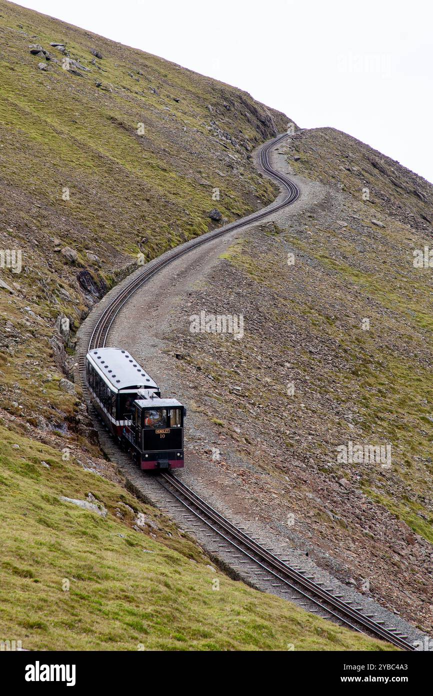 Snowdon Mountain Railway in Gwynedd, Nordwest-Wales Stockfoto