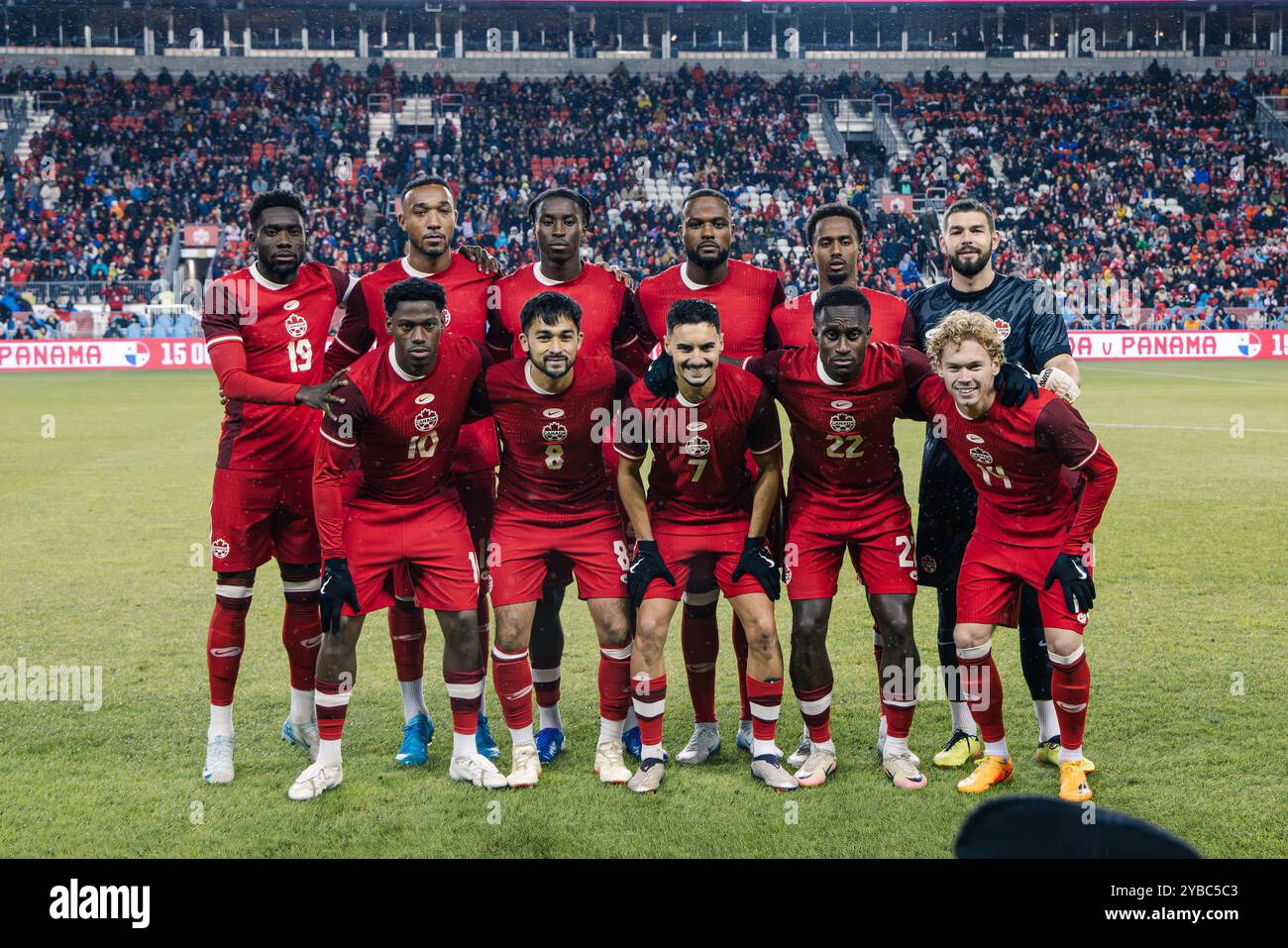 Toronto, Kanada, 15. Oktober 2024 Canada Men's National Team während des internationalen Freundschaftsspiels zwischen Kanada und Panama auf dem BMO Field in Toronto, Kanada (Curtis Wong / SPP) Stockfoto