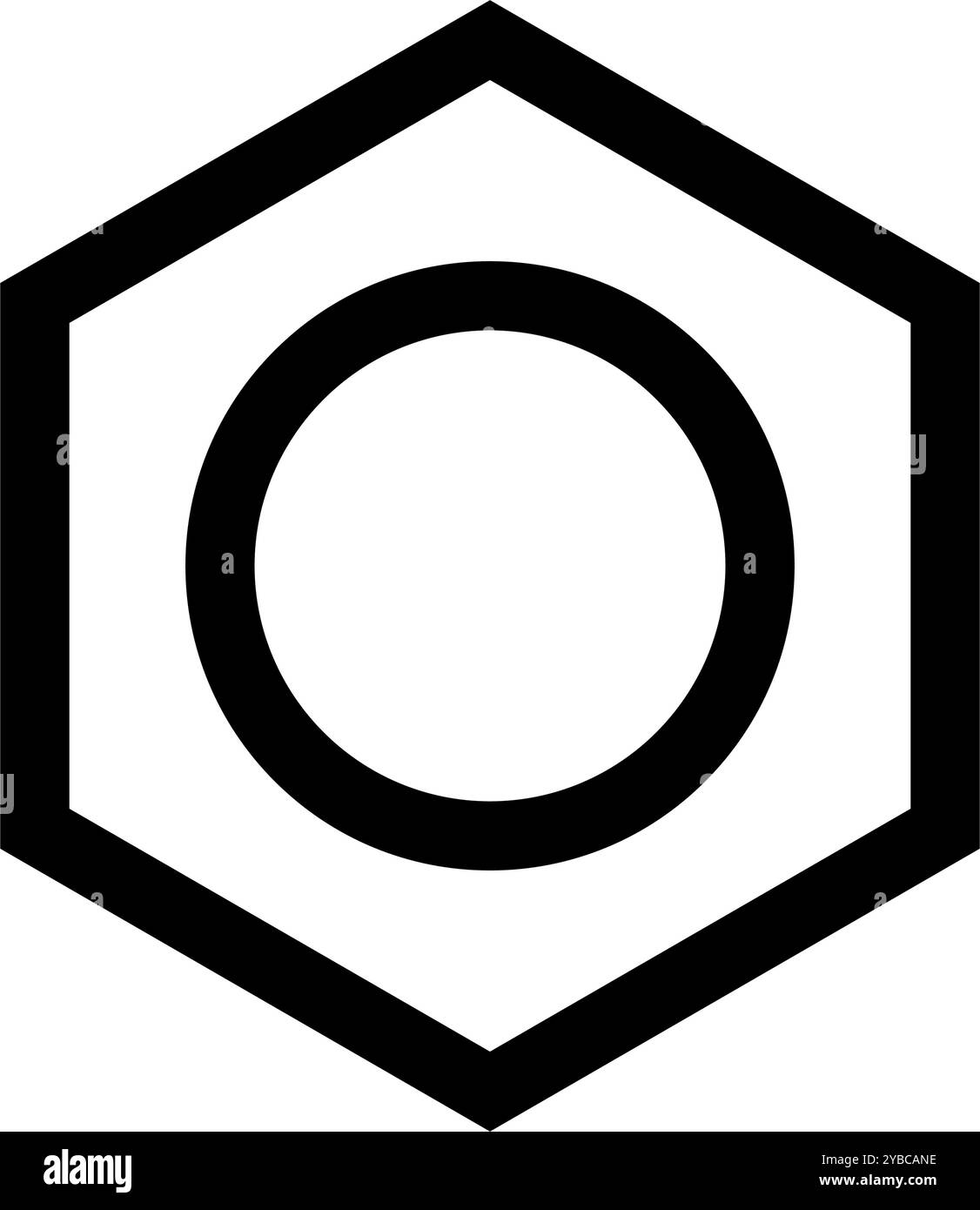 Symbol für einfache Mutter. Teile. Editierbarer Vektor. Stock Vektor
