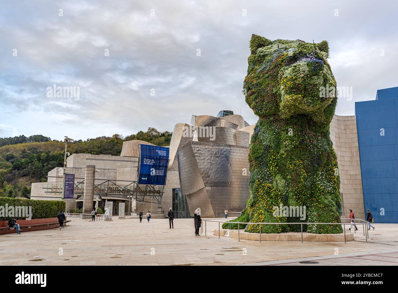 Welpen, Jeff Koons, Guggenheim Museum Bilbao, Bilbao, Baskenland, Spanien, Europa Stockfoto