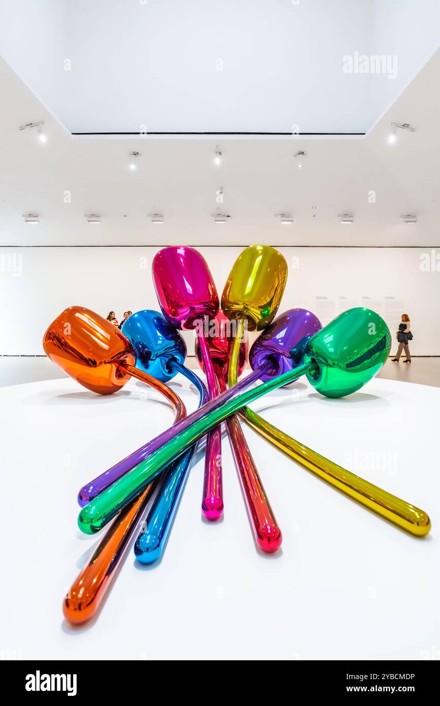 Tulpen, Jeff Koons, Guggenheim Museum Bilbao, Bilbao, Baskenland, Spanien, Europa Stockfoto