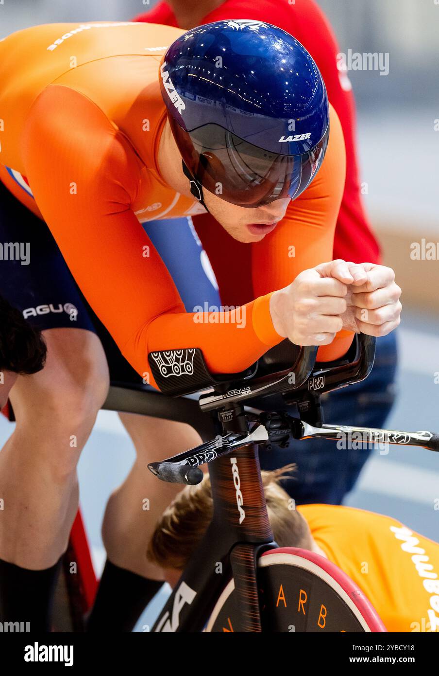 BALLERUP - Harrie Lavreysen während der Qualifikation für das 1 km Zeitfahren am dritten Tag der Radweltmeisterschaft in der Ballerup Super Arena. ANP IRIS VAN DEN BROEK Stockfoto