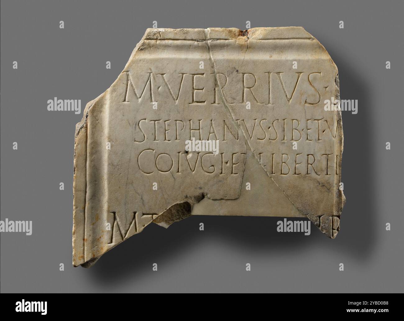 Fragmentarische römische Inschrift, 1.-2. Jahrhundert n. Chr Stockfoto