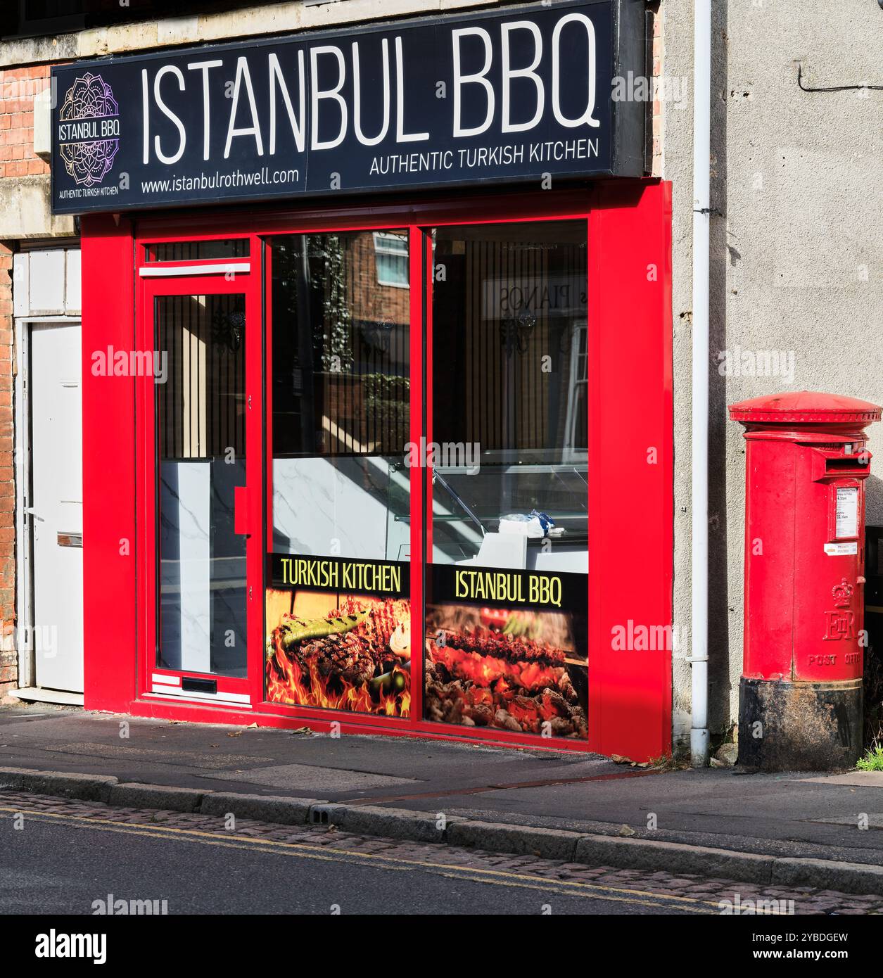 Istanbul BBQ, authentische türkische Küche, Rothwell, Northamptonshire, England. Stockfoto