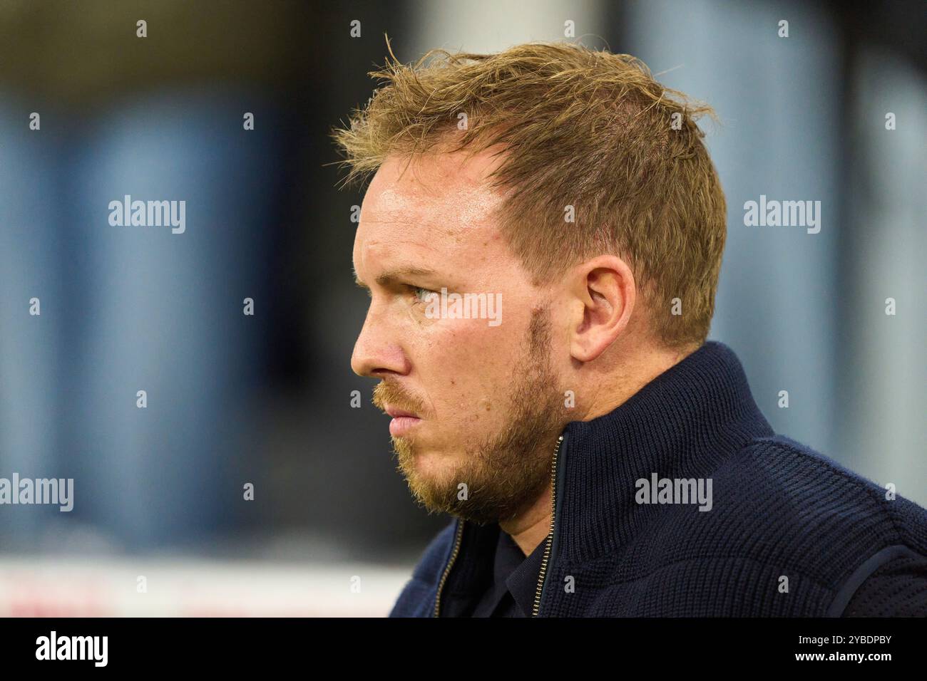 DFB-Trainer Julian Nagelsmann, Bundestrainer, Nationaltrainer, beim Spiel der UEFA Nations League 2024 DEUTSCHLAND - NIEDERLANDE 1-0 in der Saison 2024/2025 am 14. Oktober 2024 in München. Fotograf: ddp-Bilder/Sternbilder Stockfoto