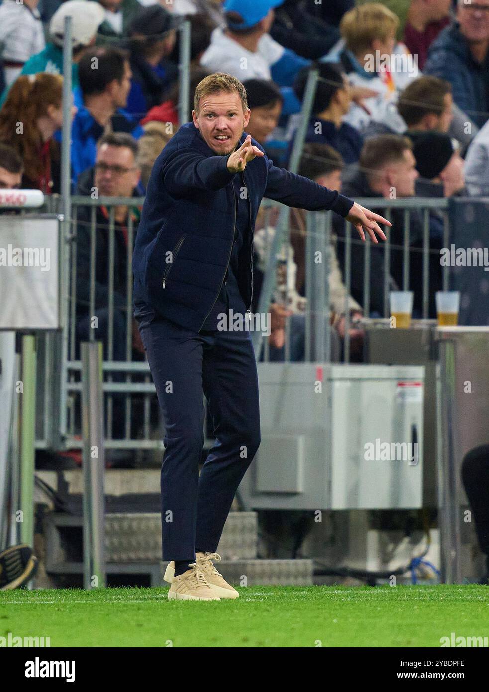DFB-Trainer Julian Nagelsmann, Bundestrainer, Nationaltrainer, beim Spiel der UEFA Nations League 2024 DEUTSCHLAND - NIEDERLANDE 1-0 in der Saison 2024/2025 am 14. Oktober 2024 in München. Fotograf: ddp-Bilder/Sternbilder Stockfoto