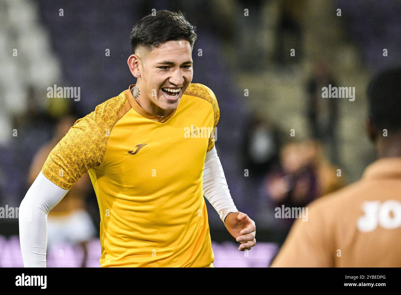 Antwerpen, Belgien. Oktober 2024. Luis Vazquez von Anderlecht wurde vor einem Fußballspiel zwischen Beerschot VA und RSC Anderlecht am Freitag, den 18. Oktober 2024, in Antwerpen, am 11. Tag der Saison 2024-2025 der ersten Liga der „Jupiler Pro League“ der belgischen Meisterschaft gezeigt. BELGA FOTO TOM GOYVAERTS Credit: Belga Nachrichtenagentur/Alamy Live News Stockfoto