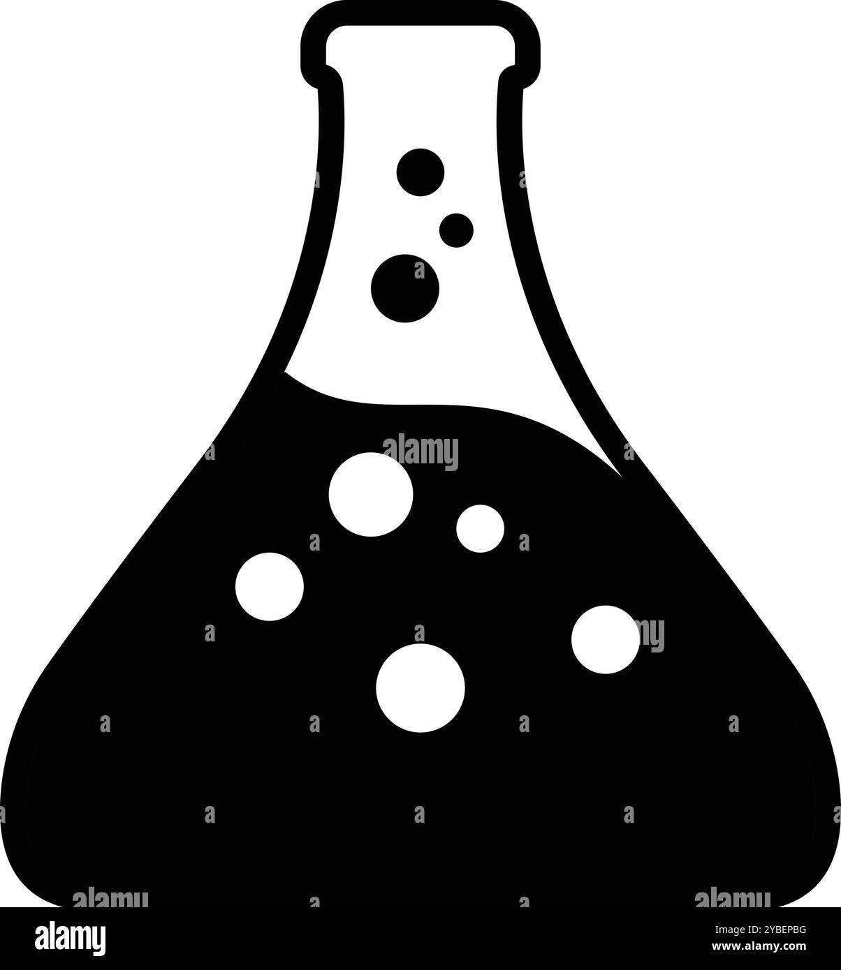 Laborchemie, chemisches Reagenzglas, Laborsymbol, Laborforschung, chemische Reaktion Stock Vektor