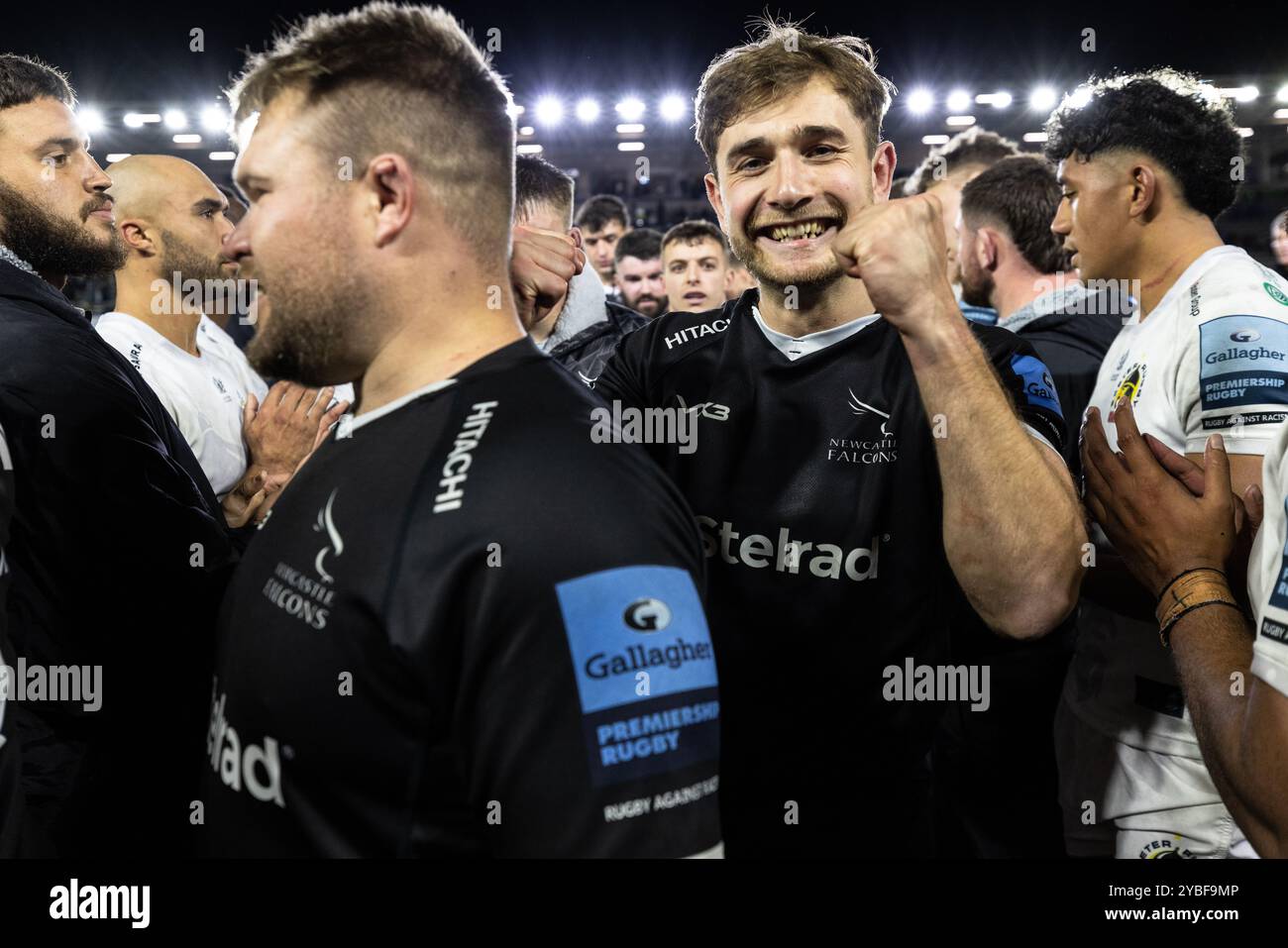 Newcastle, Gbr. September 2024. Ben Stevenson von Newcastle Falcons ist nach dem Gallagher Premiership-Spiel zwischen Newcastle Falcons und Exeter Chiefs im Kingston Park, Newcastle am Freitag, den 18. Oktober 2024, abgebildet. (Foto: Chris Lishman | MI News) Credit: MI News & Sport /Alamy Live News Stockfoto