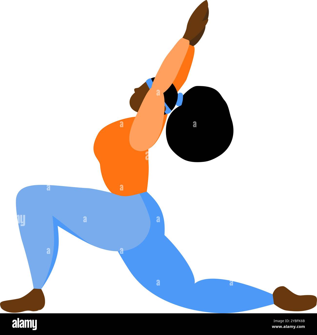 Frau in einer Yoga-Pose-Vektor-Illustration Stock Vektor