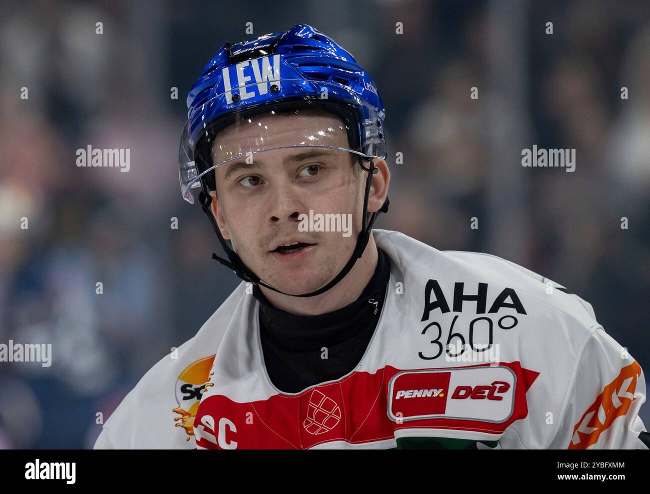 München, Deutschland. Oktober 2024. Florian Elias (Augsburger Panther, #67)/Porträt/Porträt. GER, EHC Red Bull München gegen Augsburger Panther, Eishockey, DEL, 10. Spieltag, Saison 2024/2025, 18.10.2024. Foto: Eibner-Pressefoto/Heike feiner Credit: dpa/Alamy Live News Stockfoto