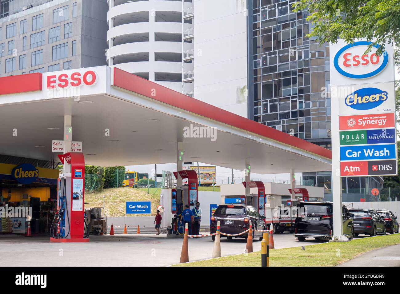 ESSO-Tankstelle, Singapur Stockfoto